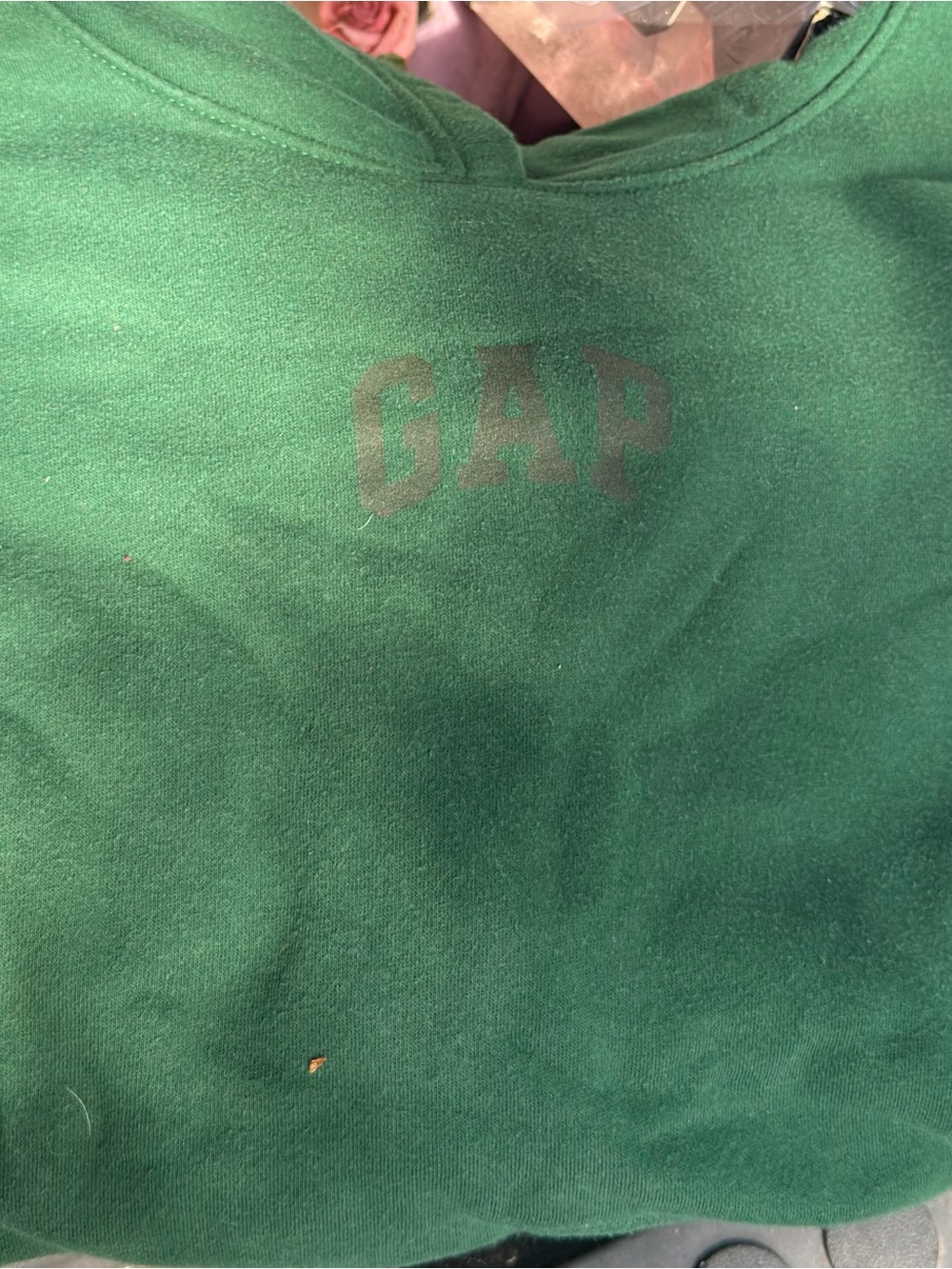 GAP Forest Green Logo Cropped Hoodie